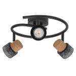 Ledvance LED Decor Spot Cork Staal Spiraal Zwart 10W 690lm - 827 Zeer Warm Wit | Dimbaar