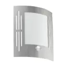 Eglo Wandlamp City Roestvrij Staal | IP44 - Geschikt voor 1x E27 - Bewegingssensor